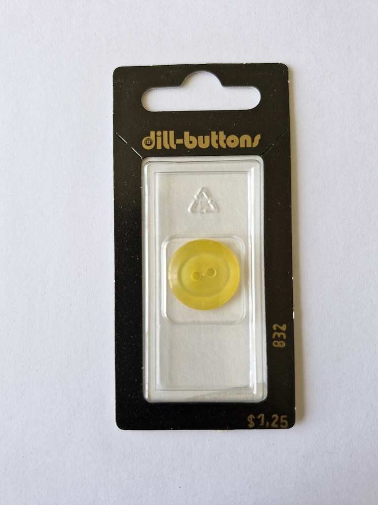 11/16" Polyester button yellow