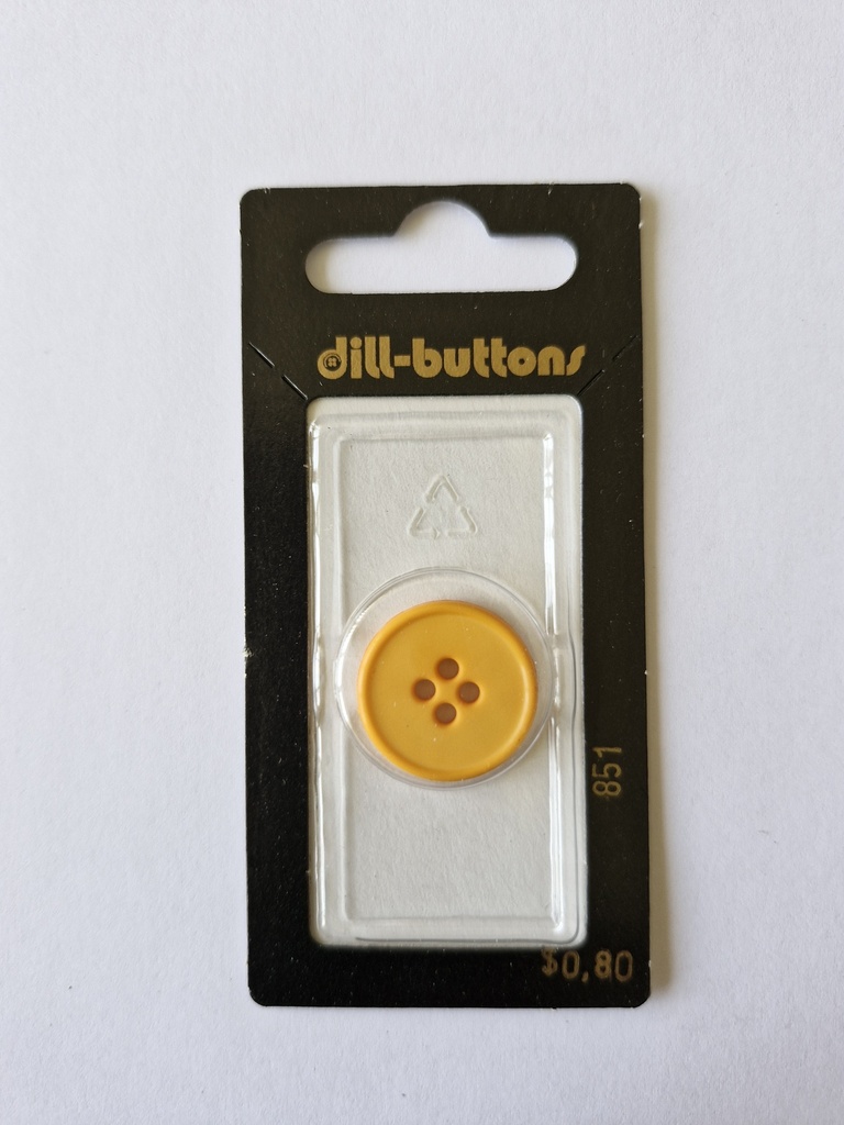 3/4" Polyamid button yellow
