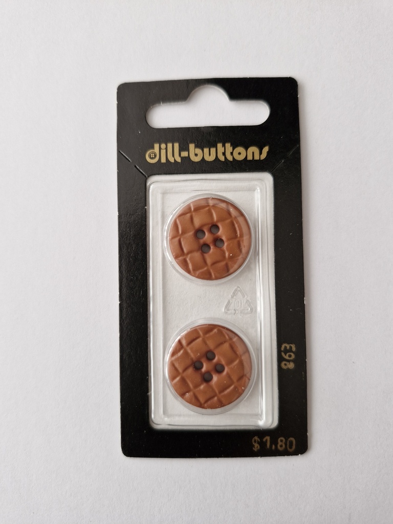 13/16" polyamide fashion button brown