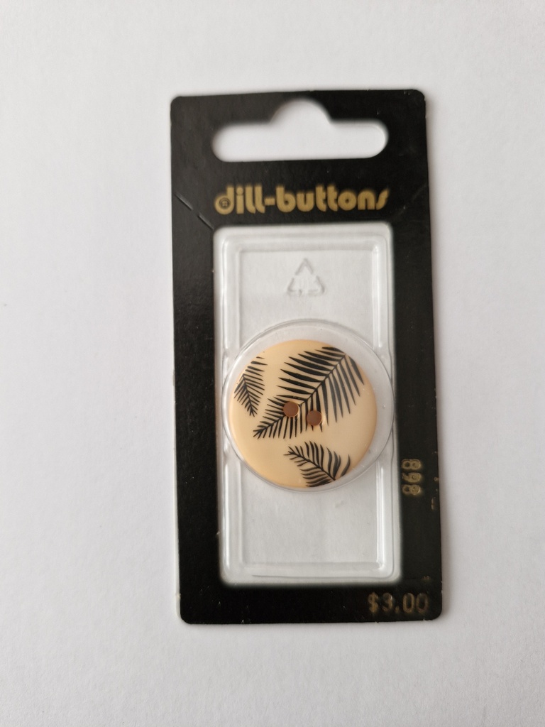 1" polyamide button orange