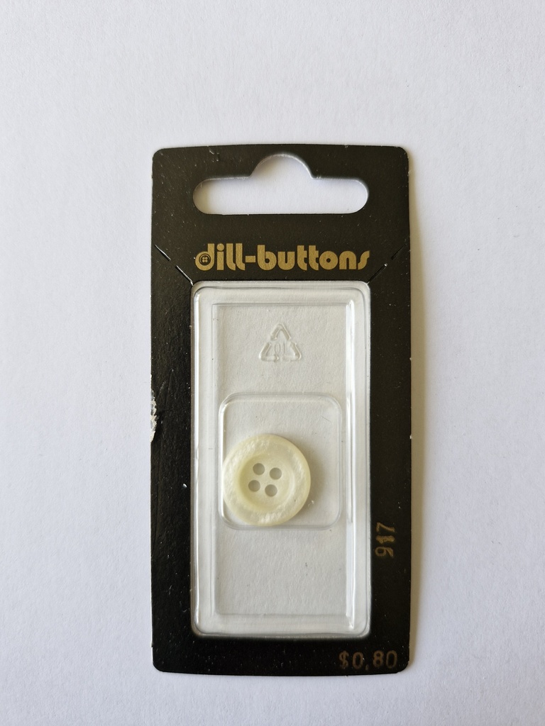 5/8" Polyester button white