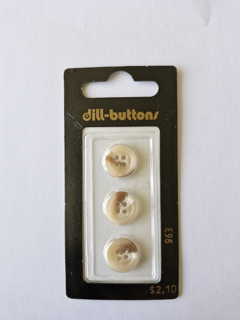 1/2" Polyester button beige
