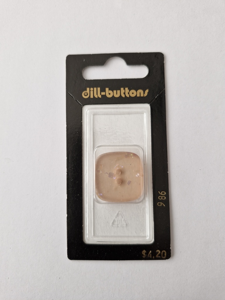 1" polyester button pink