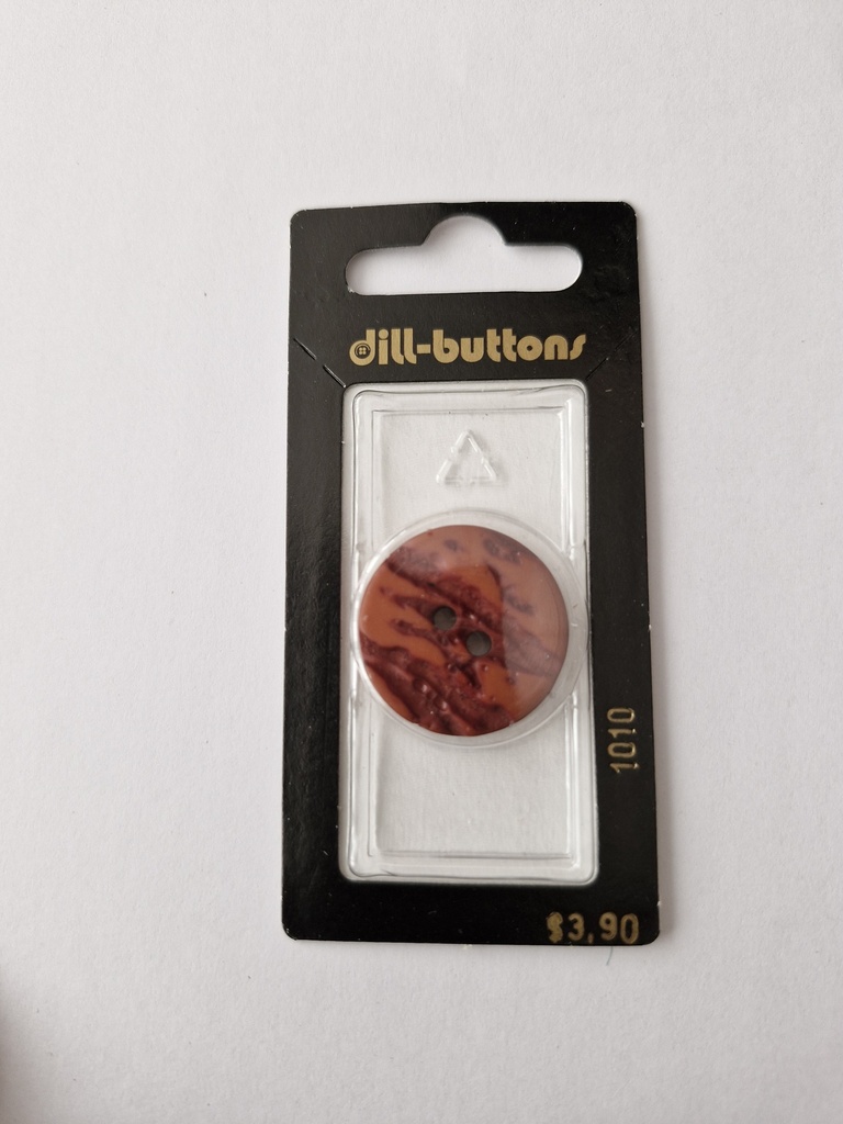 1"   polyester button brown