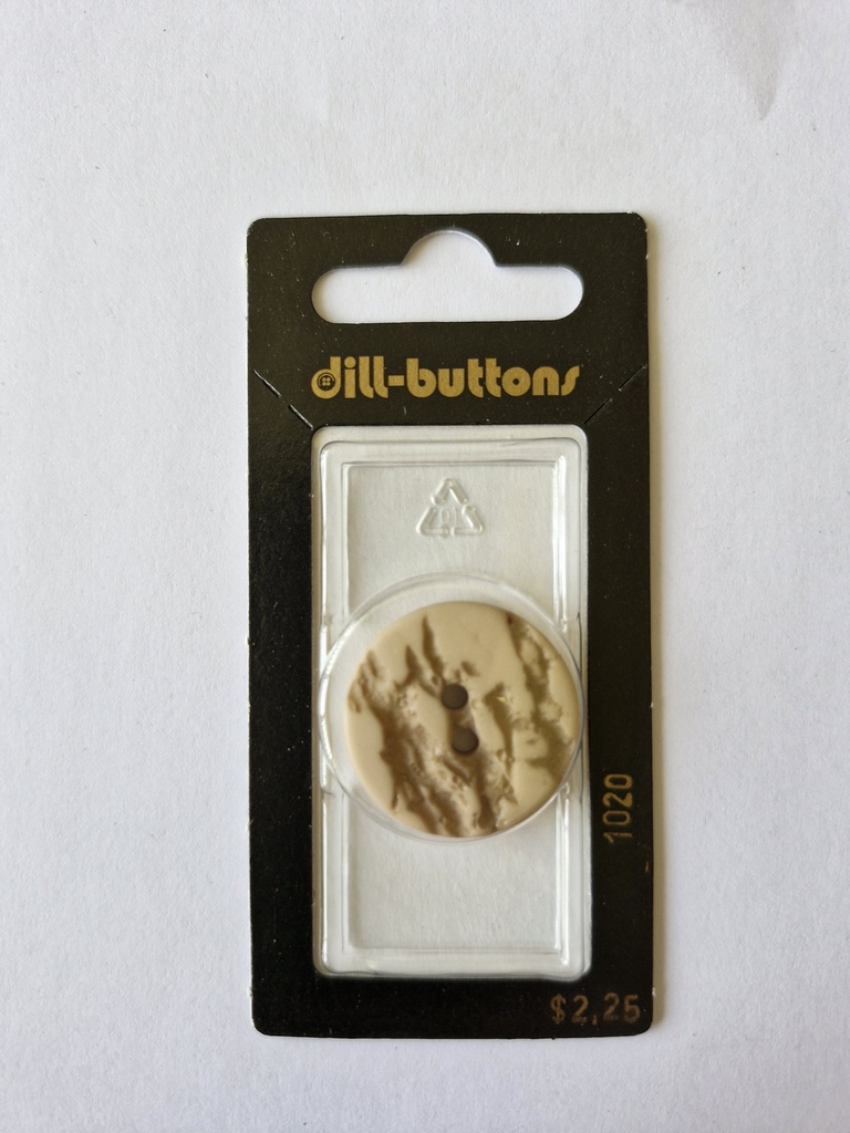 1" Polyester button beige