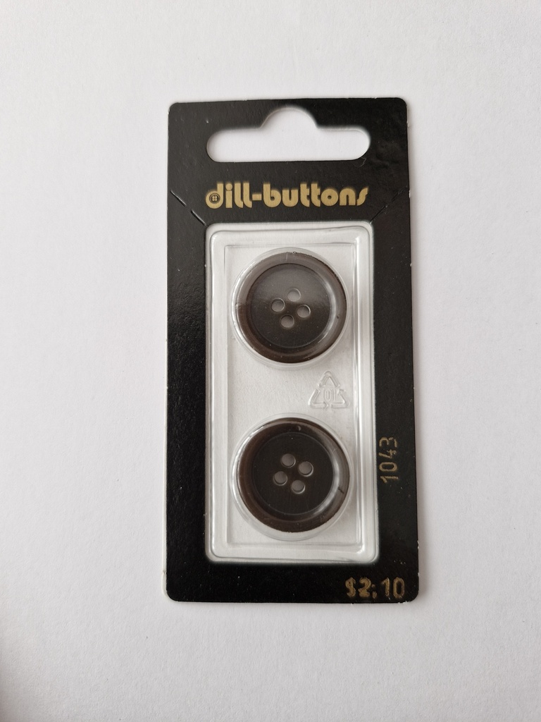 13/16" polyester button brown