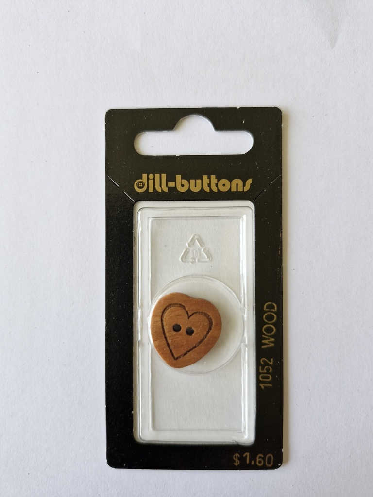 3/4" Wood-button brown