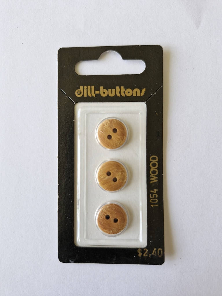 1/2" Wood-button brown