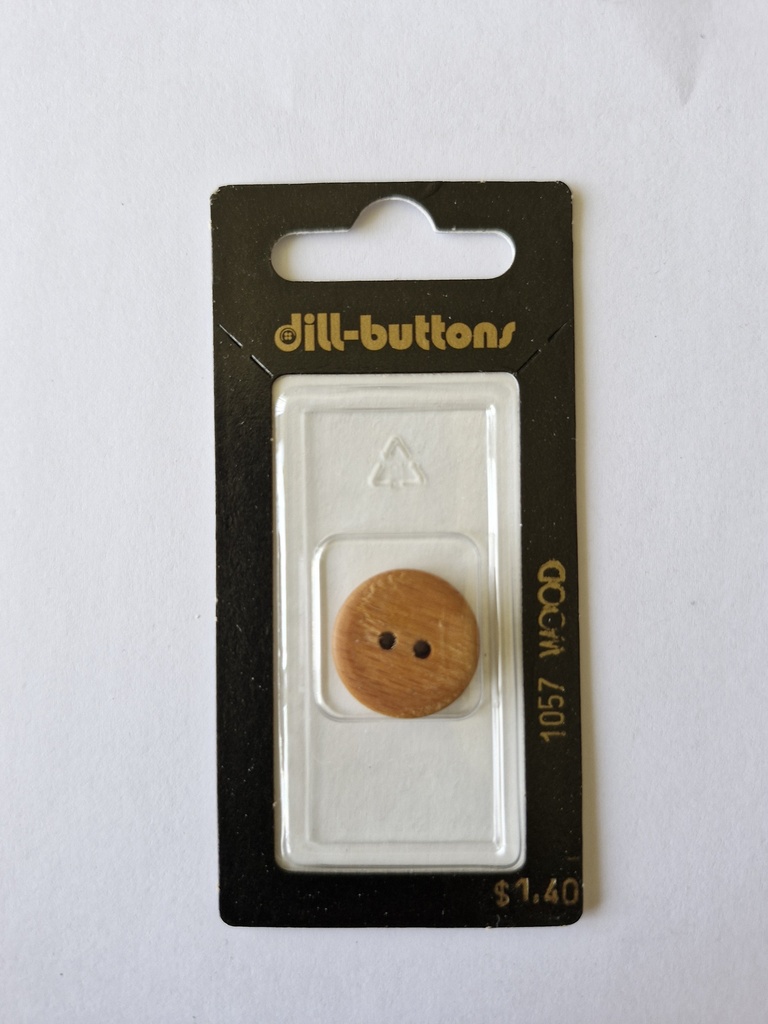 11/16" Wood-button brown