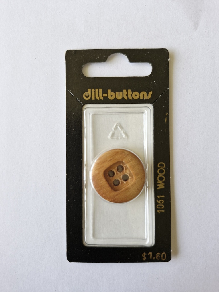 7/8" Wood-button brown