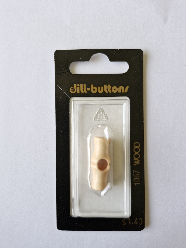 1" Wood-button brown