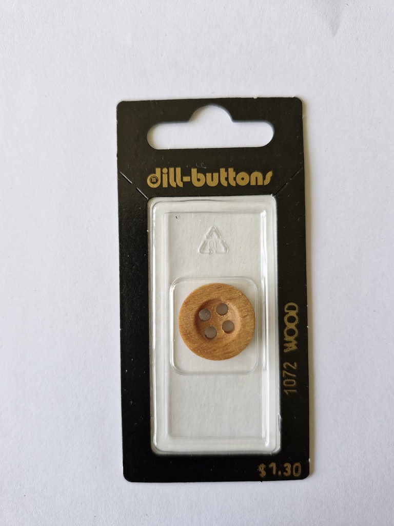 1-1/16" Wood-button brown