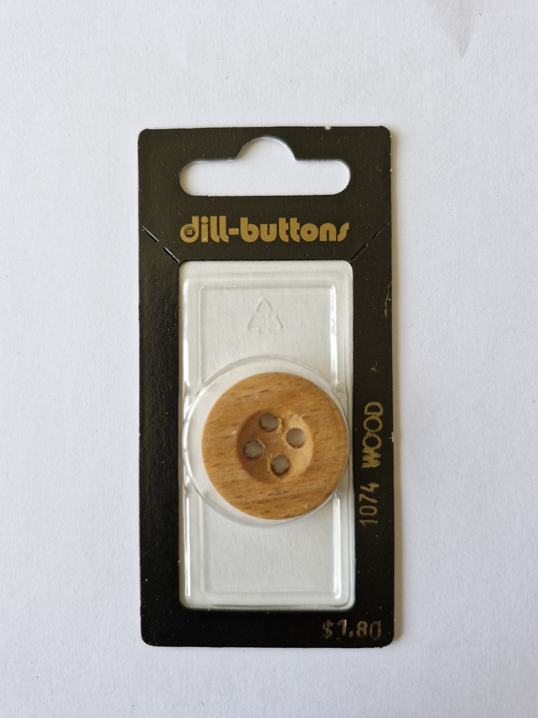 1" Wood-button brown