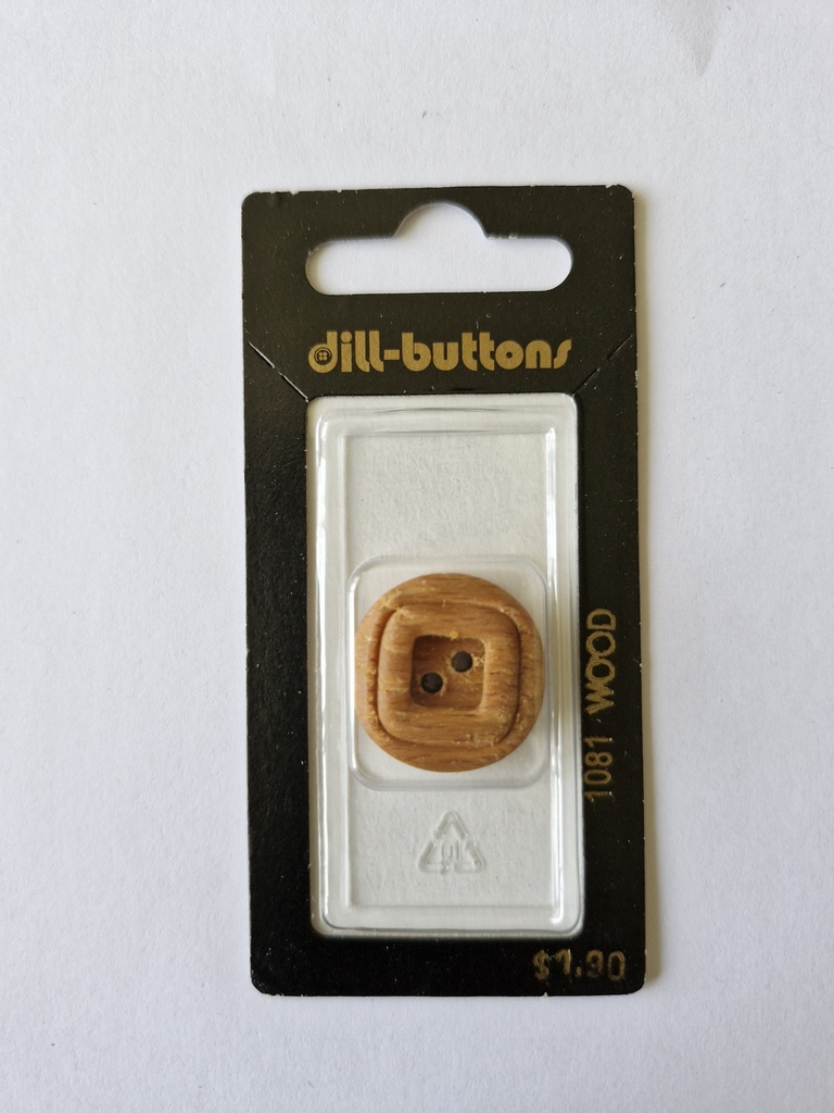 7/8" Wood-button brown