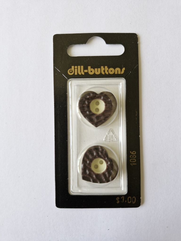3/4" Polyamid button brown