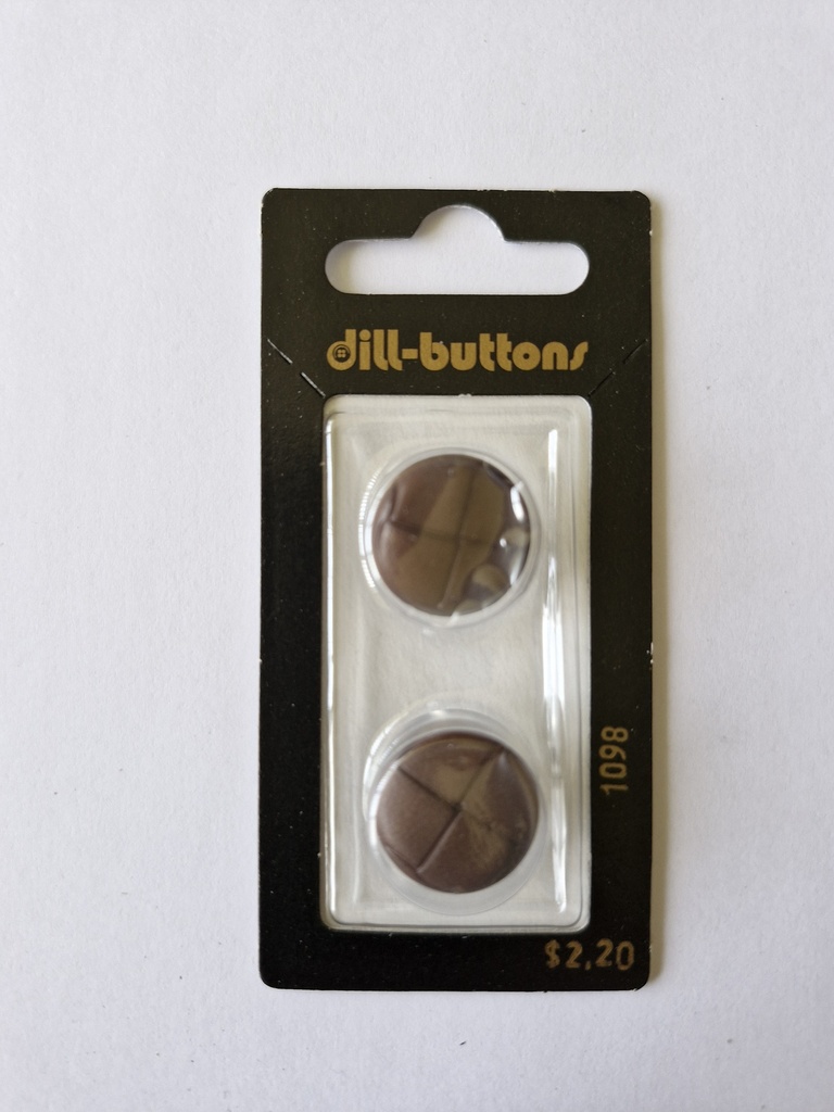 1-1/16" polyamide leather imitation button brown