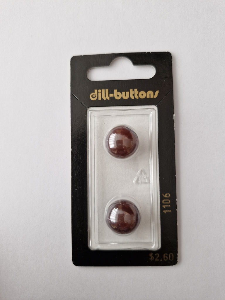 9/16" polyester button brown