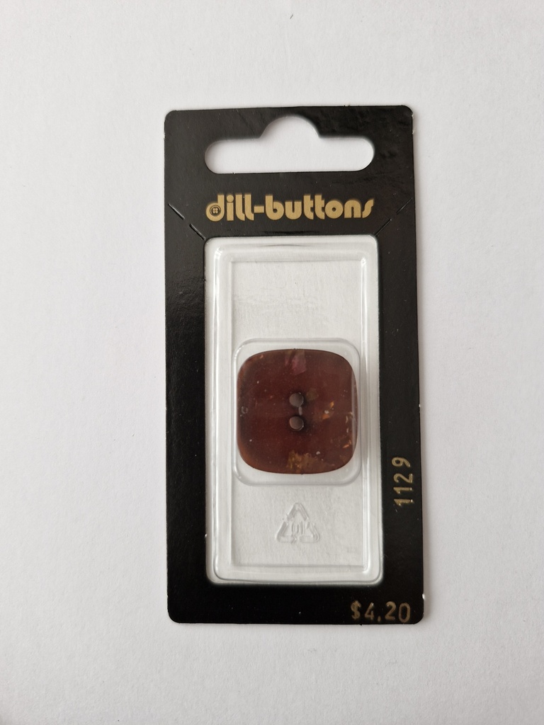 1"   polyester button brown