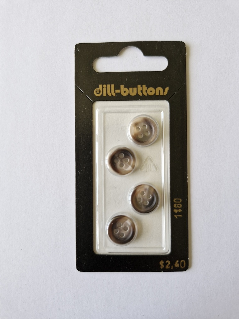 7/16" Polyester button brown