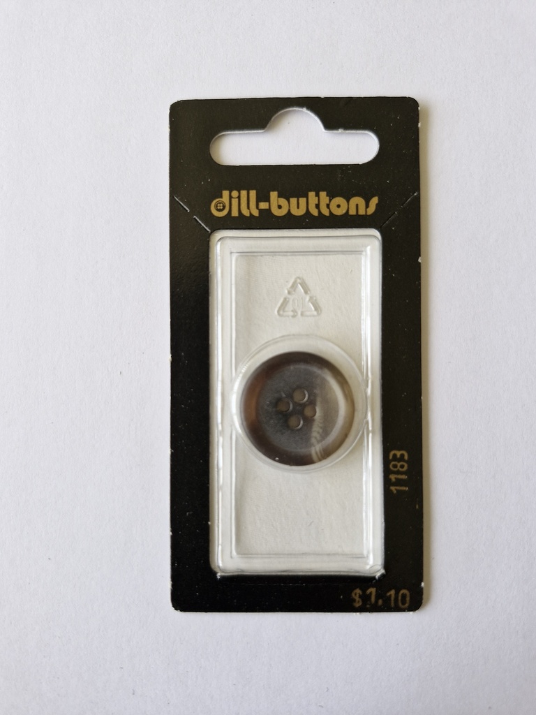 3/4" Polyester button brown
