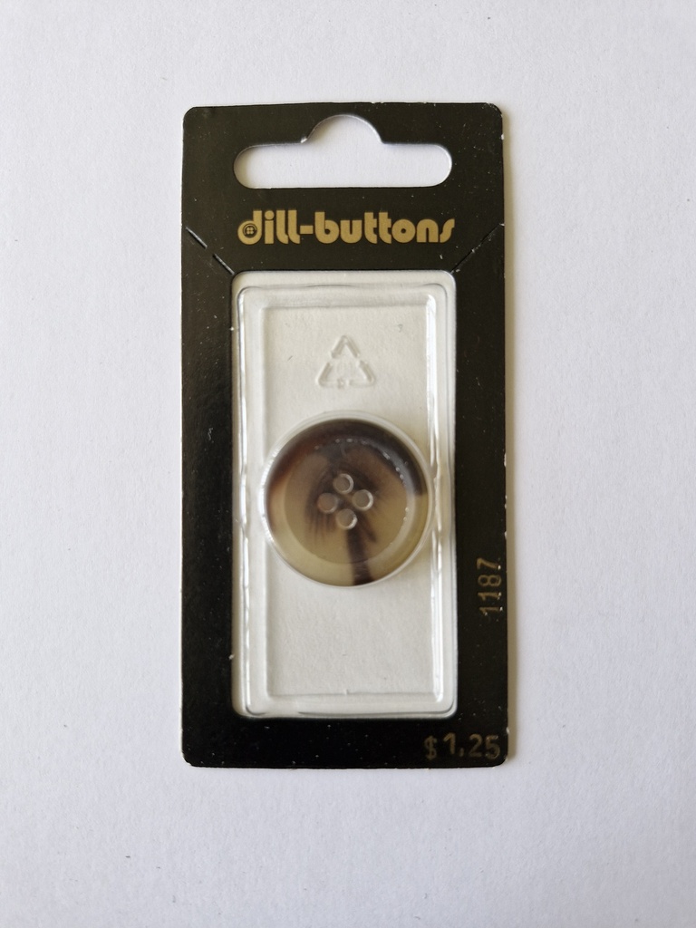 7/8" Polyester button brown