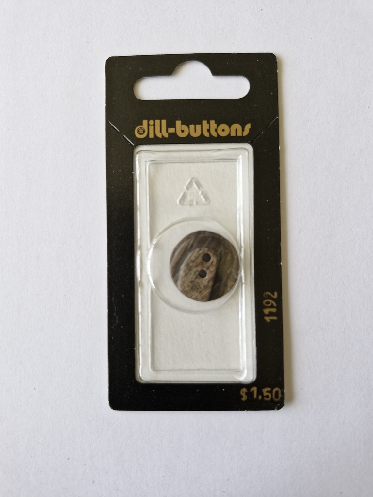 1-1/16" Polyester button brown
