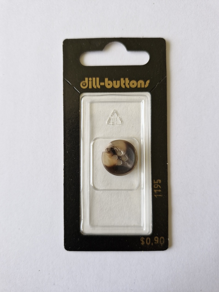 5/8" Polyester button brown