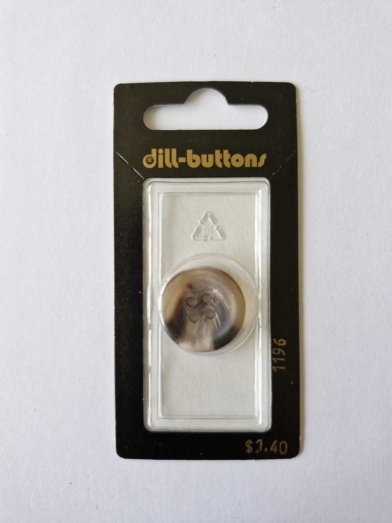 3/4" Polyester button brown