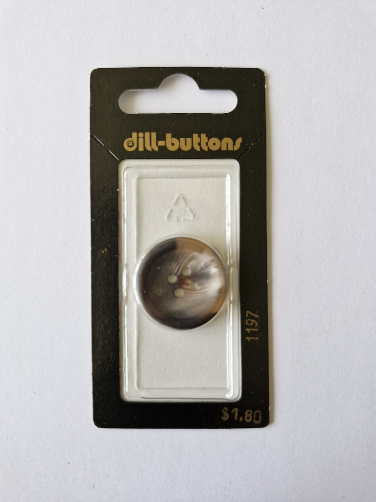 7/8" Polyester button brown