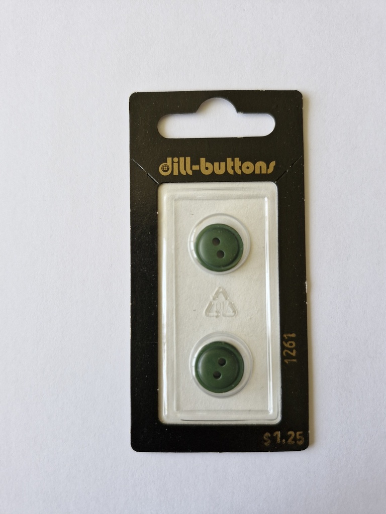 1/2" Polyester button olive / dark green
