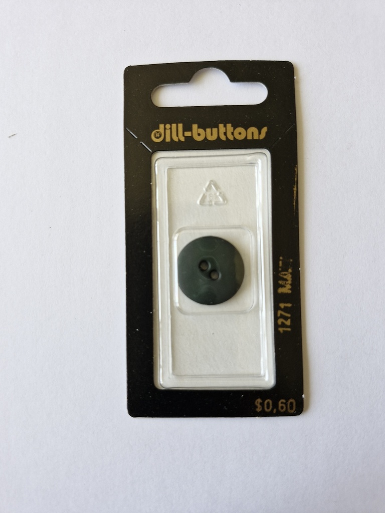 11/16" Polyamid button olive / dark green