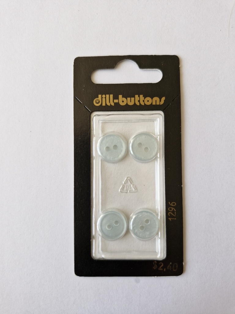 7/16" Polyester button blue/light blue