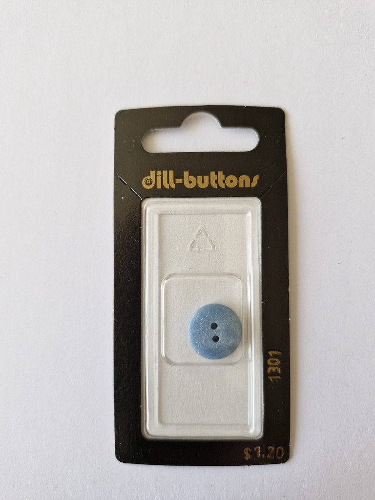 9/16" Polyester button blue 1-light blue