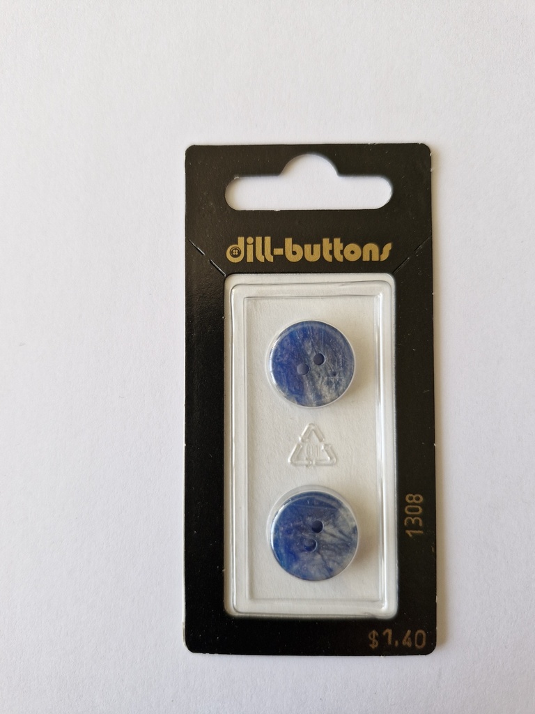 5/8" Polyester button royal blue