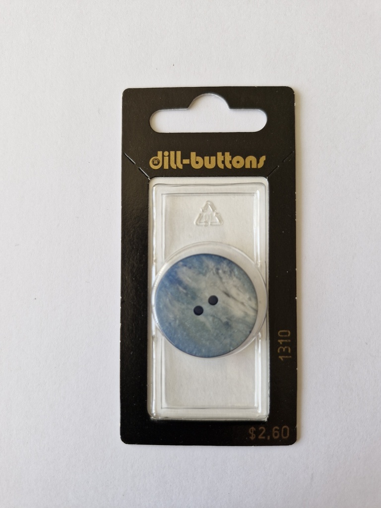 1" Polyester button royal blue