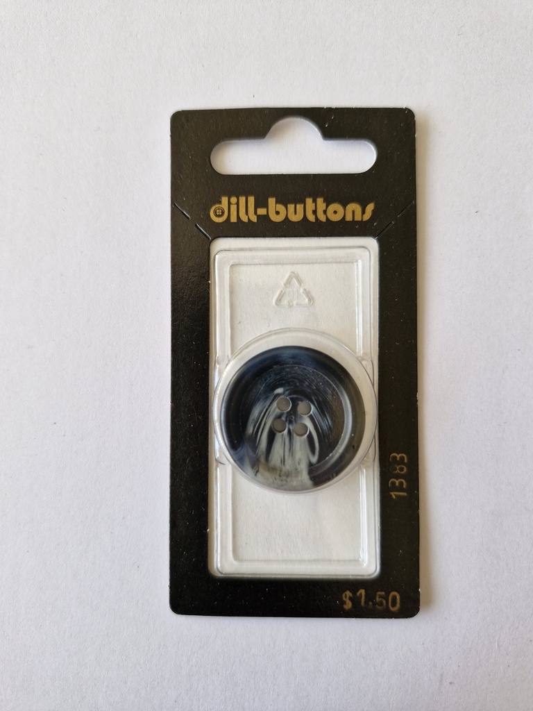 1" Polyester button navy