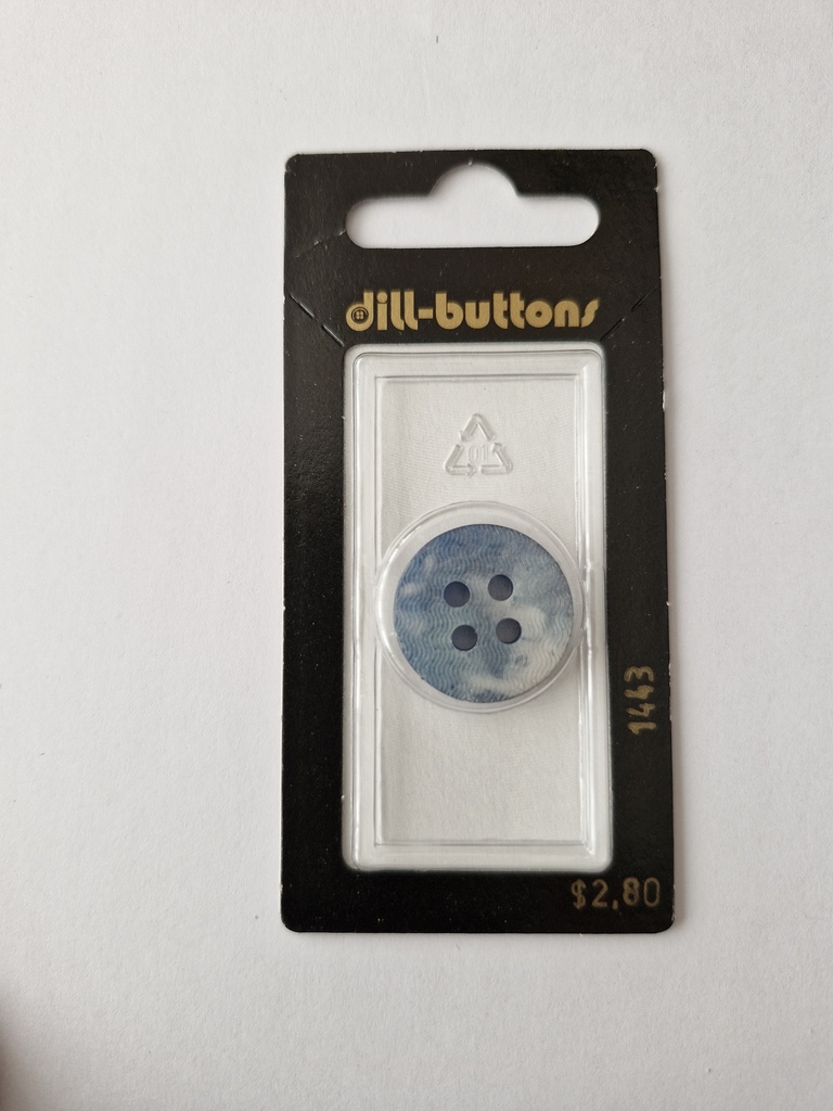 3/4" polyester button blue