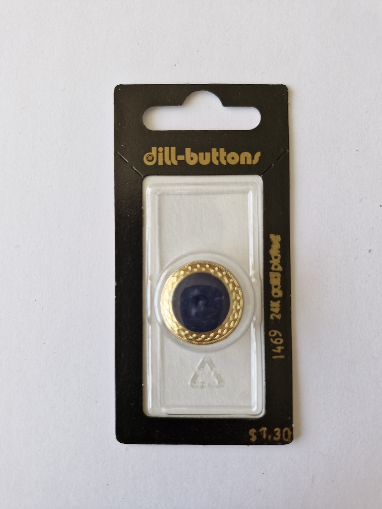 3/4" Full metal enamelled navy