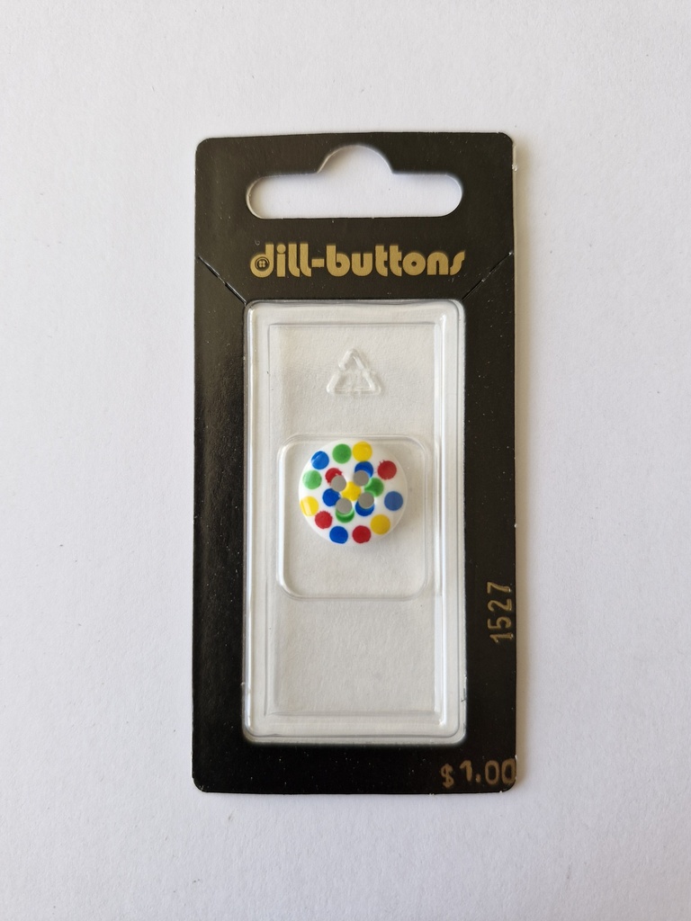 5/8" children button white