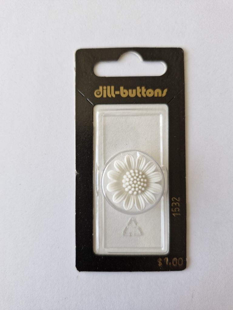 3/4" Polyamid button white