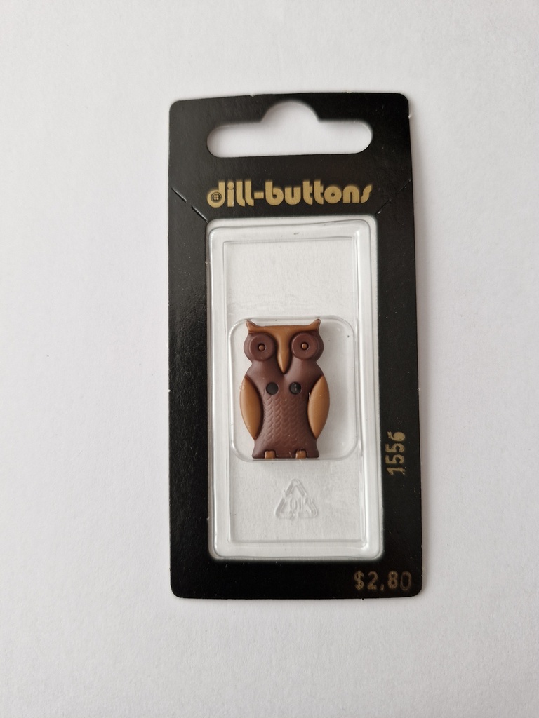 1"   novelty button brown