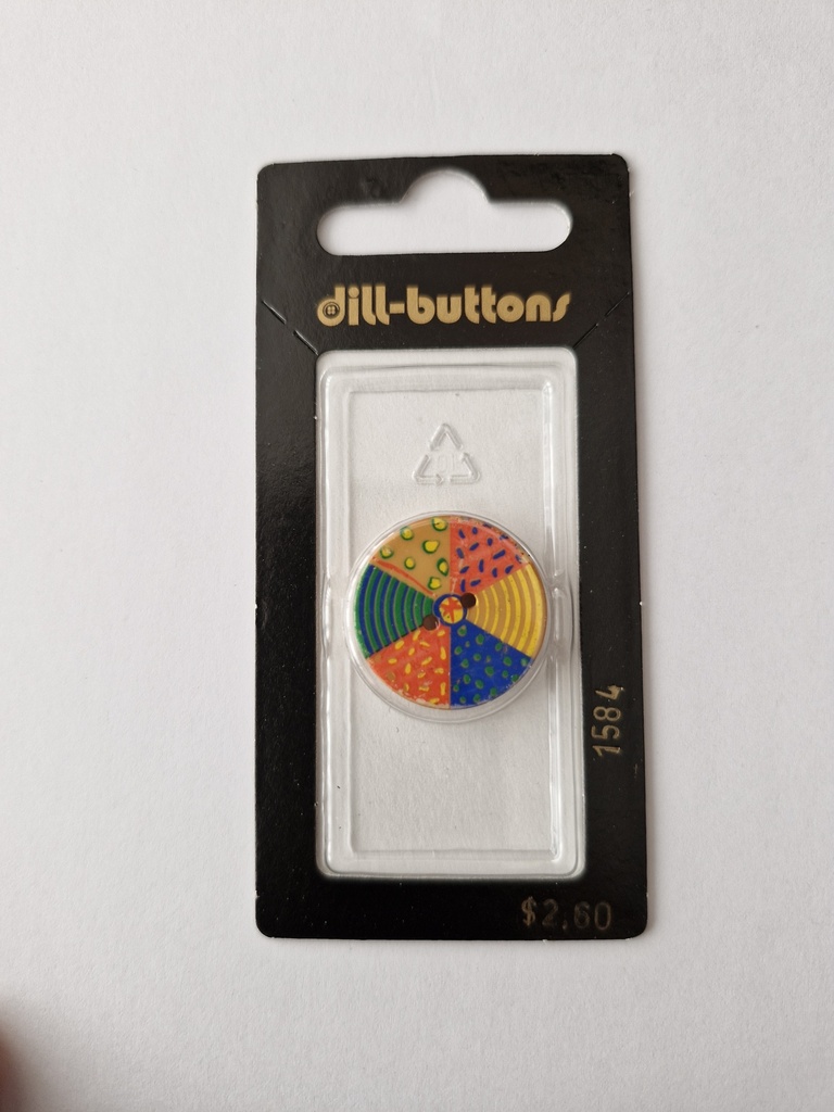 7/8" novelty button orange