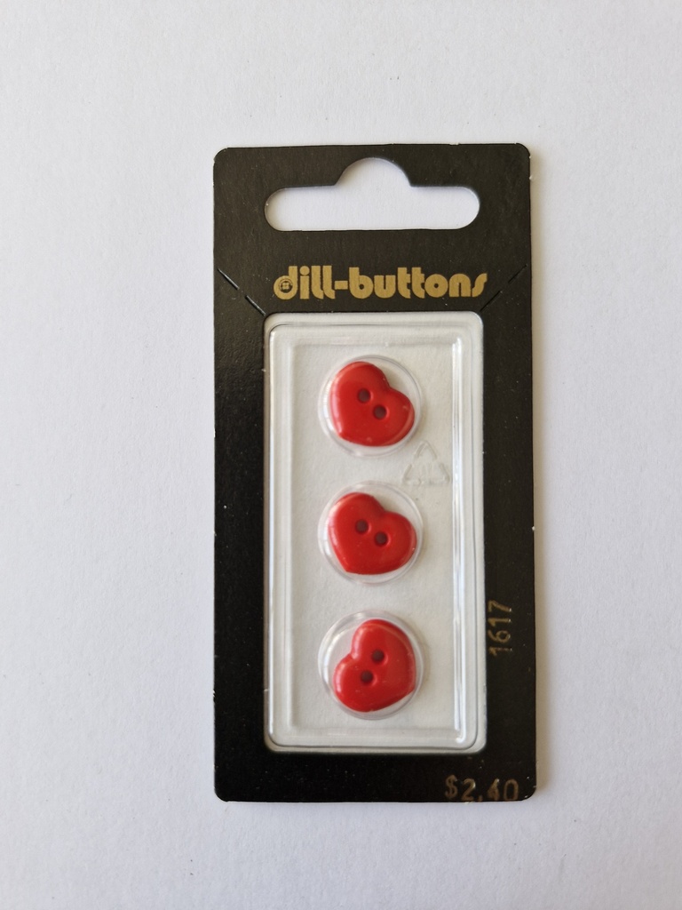 1/2" children button red
