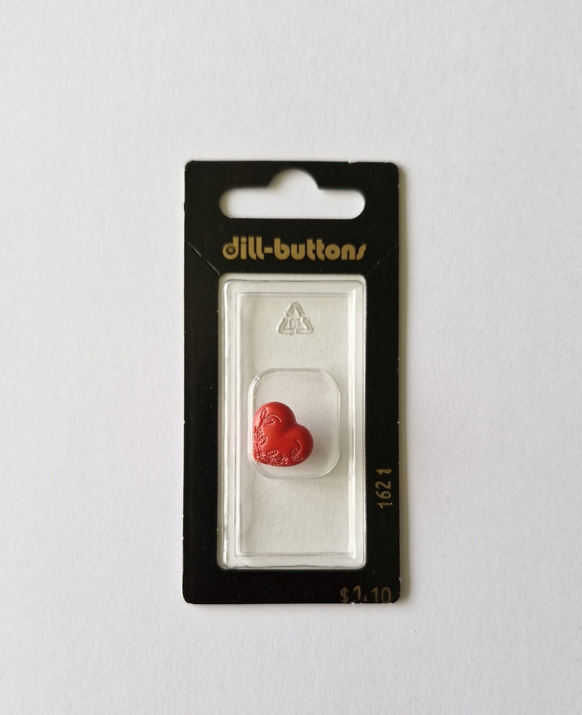 9/16" Polyamid button red