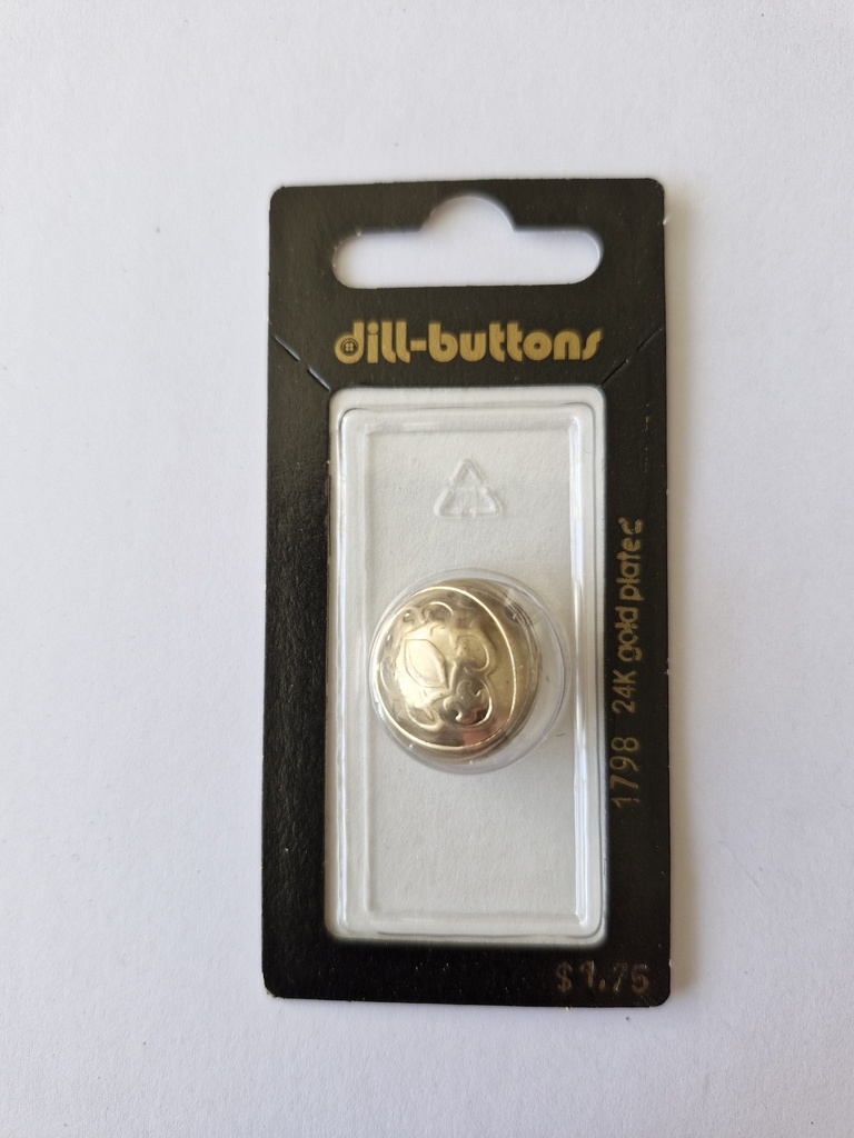 3/4" Full metal button dull gold