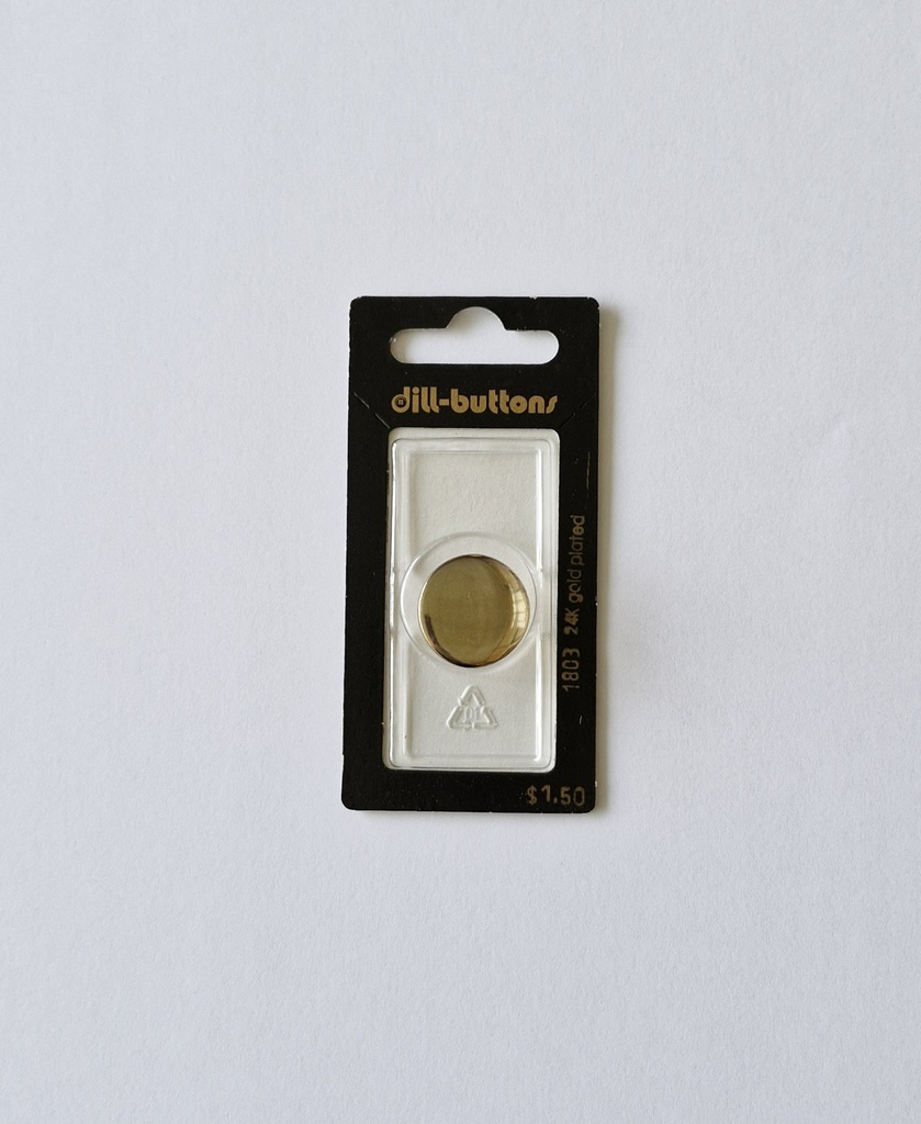 3/4" Full metal button gold