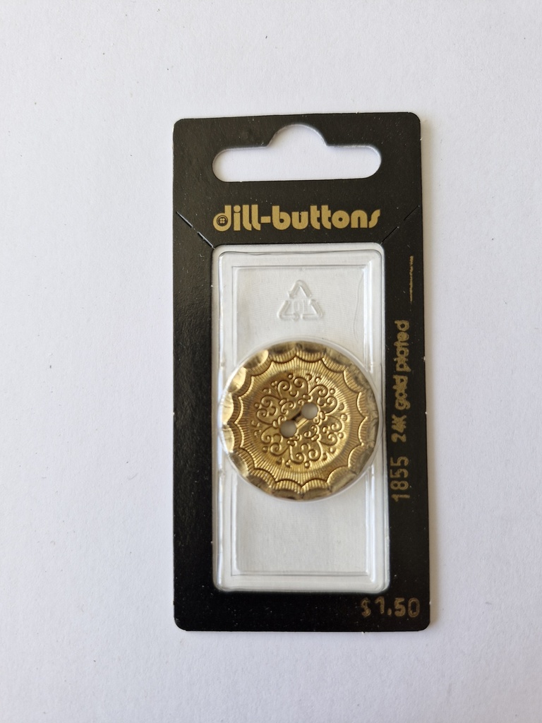 1-1/8" Polyamid button antique gold
