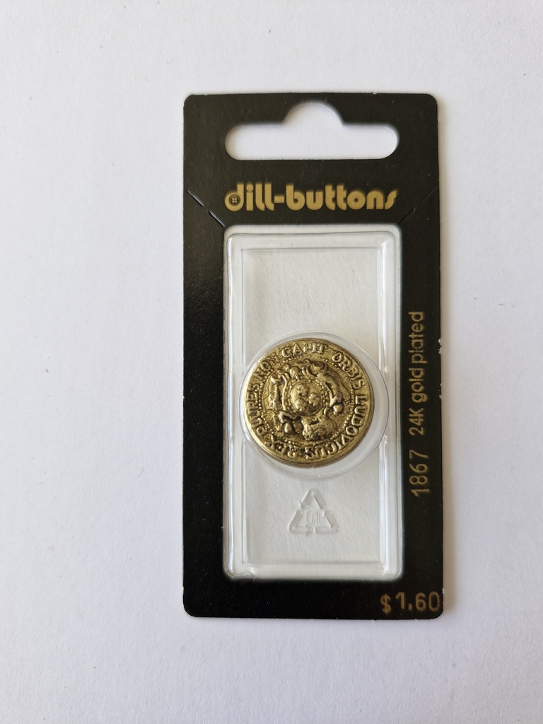 7/8" Polyamid button antique gold
