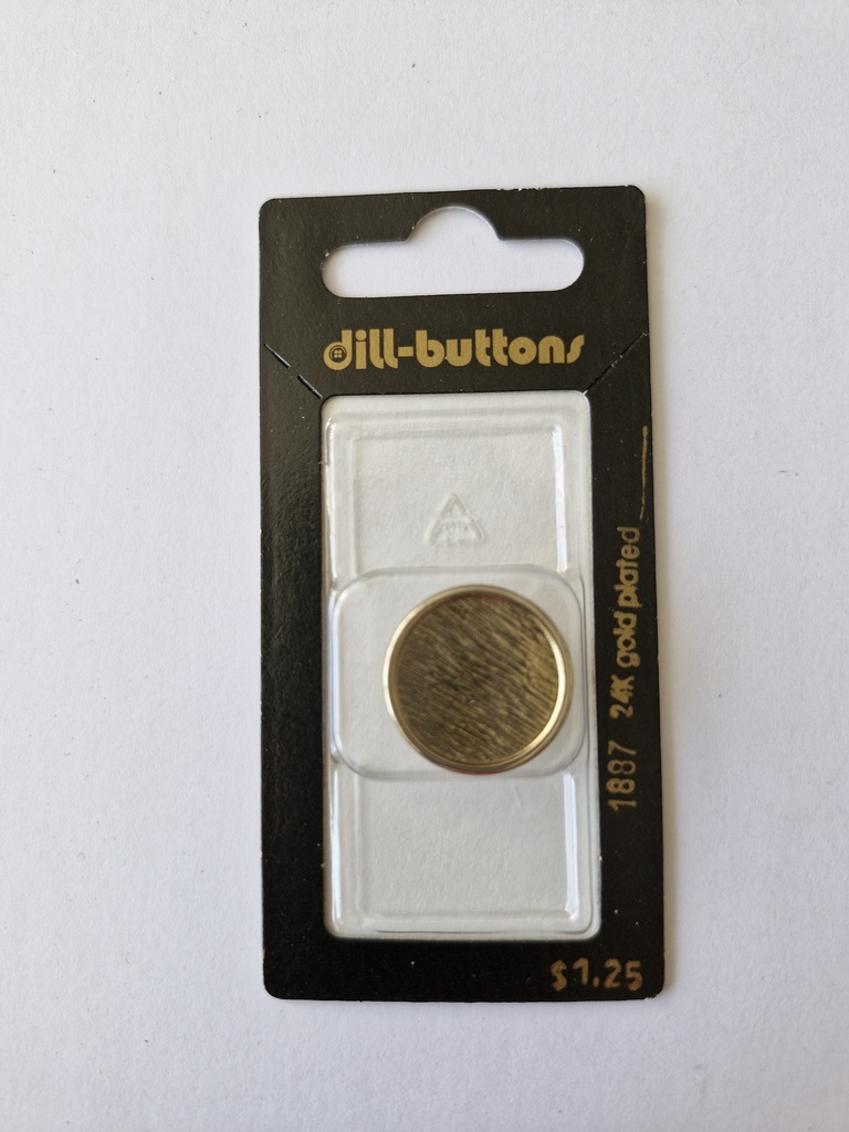 3/4" Full metal button antique gold