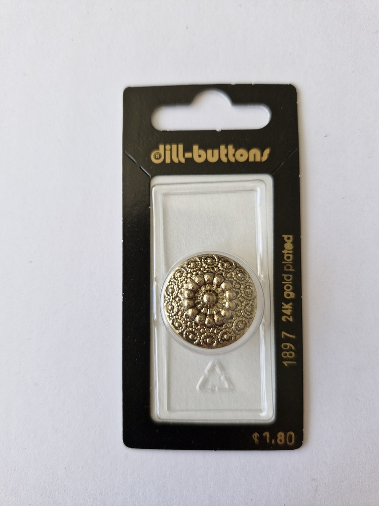 7/8" Polyamid button antique gold